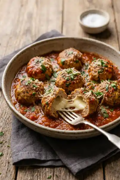 Mozzarella-Stuffed Turkey Meatballs – Juicy & Cheesy Dinner Recipe1_resized