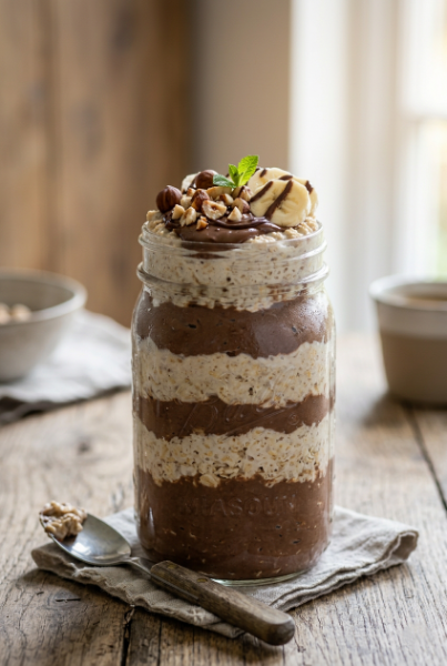 Nutella Overnight Oats (Creamy & Easy Breakfast)