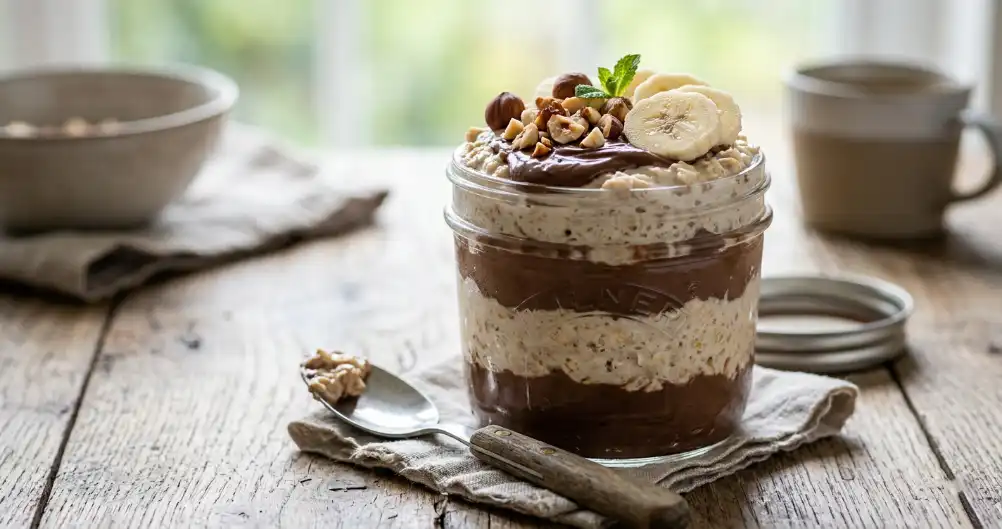 Nutella Overnight Oats (Creamy & Easy Breakfast)