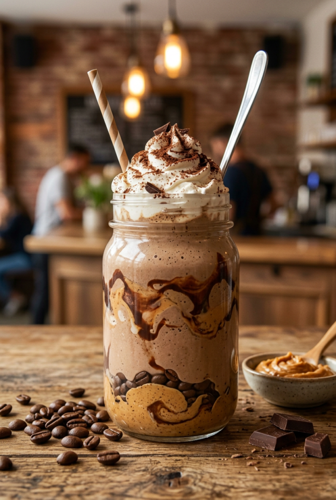 Peanut Butter Mocha Smoothie – Creamy Energy Boost Drink 1