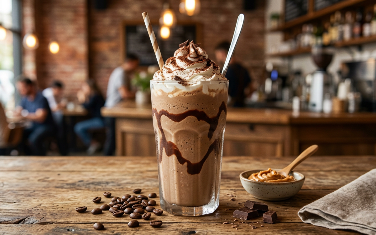 Peanut Butter Mocha Smoothie – Creamy Energy Boost Drink