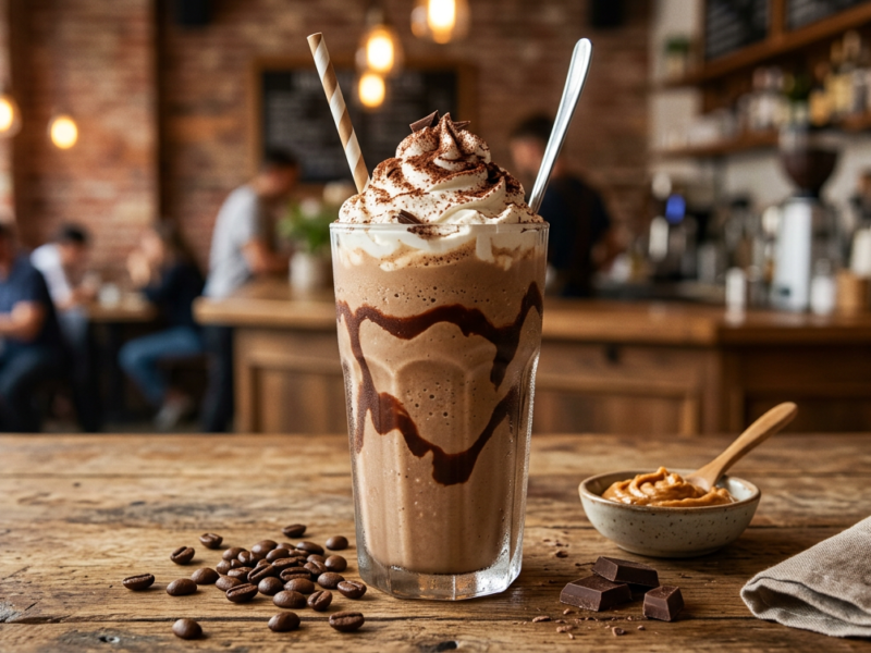 Peanut Butter Mocha Smoothie – Creamy Energy Boost Drink