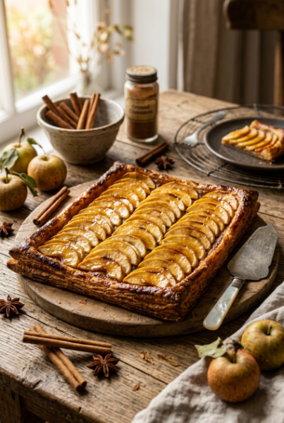 Puff Pastry Apple Tart (Easy & Delicious)