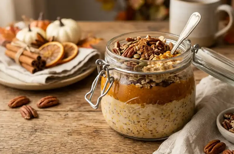 Pumpkin Pie Overnight Oats – Healthy & Easy Fall Breakfast