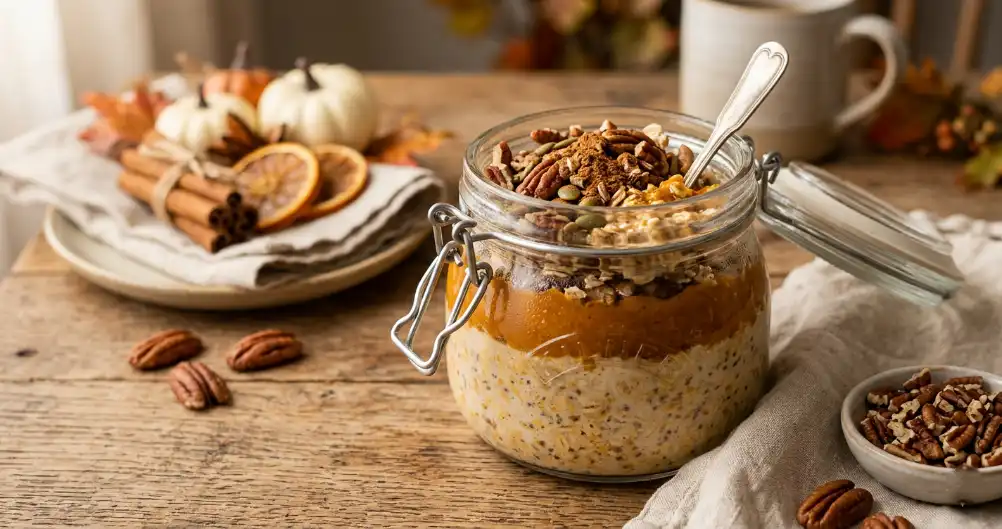 Pumpkin Pie Overnight Oats – Healthy & Easy Fall Breakfast