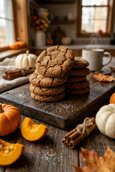 Pumpkin Spice Molasses Cookies (Soft & Chewy)