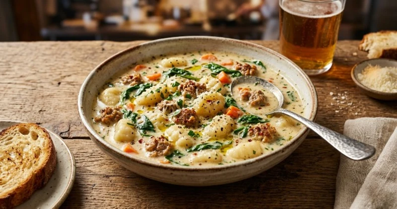 Sausage Gnocchi Soup (Creamy & Comforting)