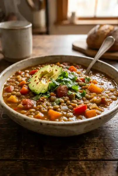 Simple Slow Cooker Lentil Chili (Hearty & Easy) 1_resized