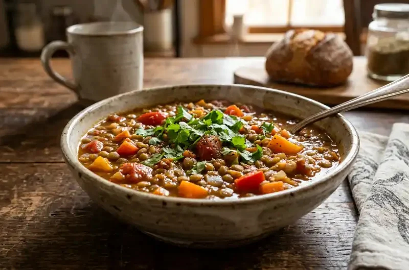 Simple Slow Cooker Lentil Chili (Hearty & Easy)
