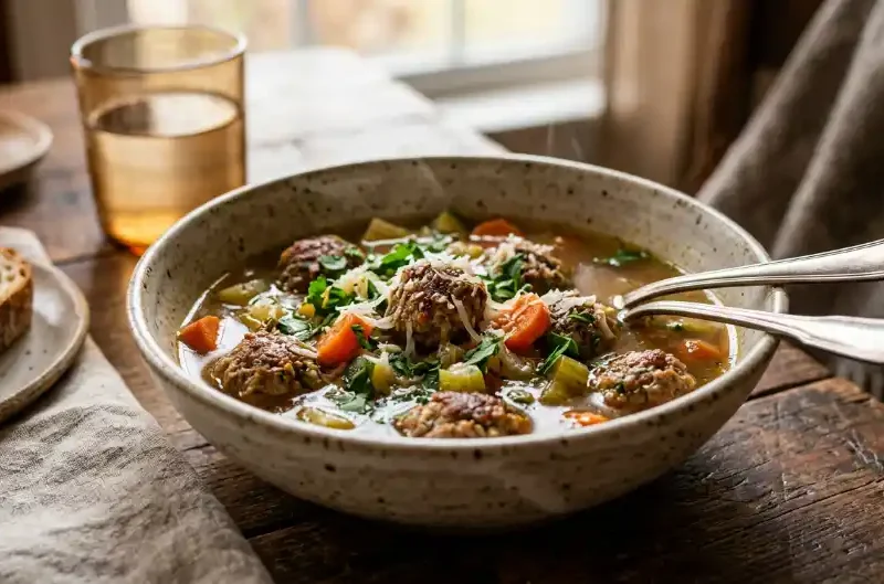 Vegetable Meatball Soup (Hearty & Easy Recipe)