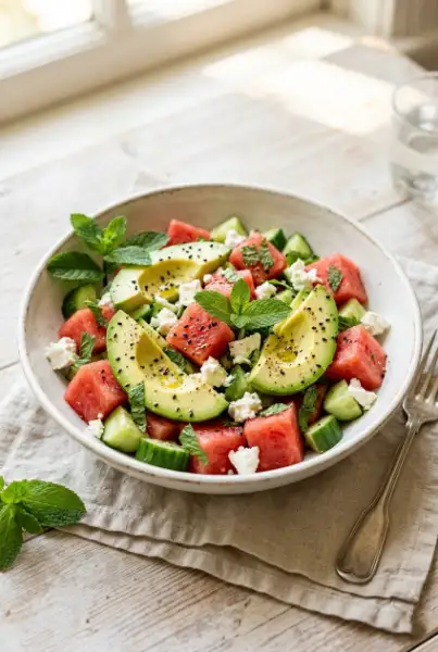 Watermelon Avocado Salad – Refreshing Summer Lunch or Side 1_resized
