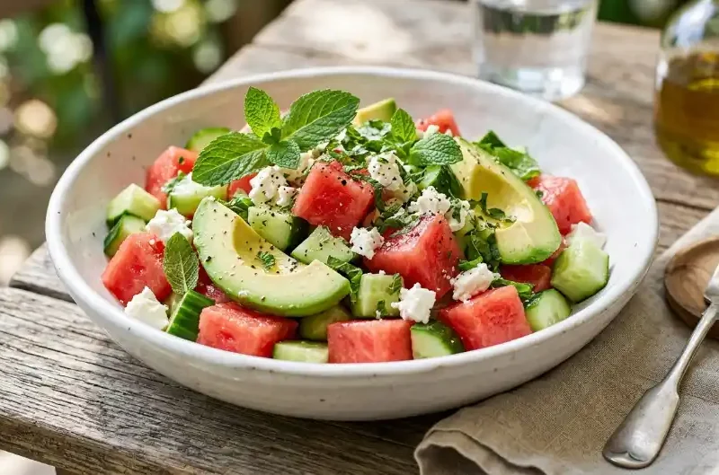 Watermelon Avocado Salad – Refreshing Summer Lunch or Side