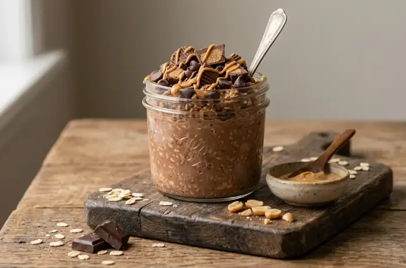 Peanut Butter Cup Overnight Oats – Easy No-Cook Breakfast Treat