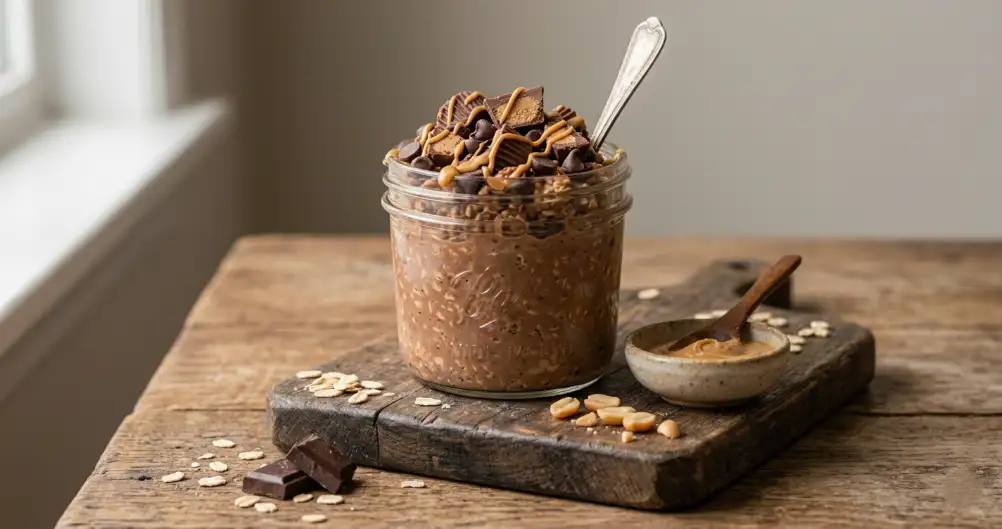 Peanut Butter Cup Overnight Oats – Easy No-Cook Breakfast Treat
