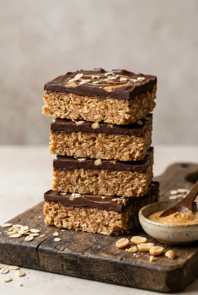 No-Bake Buckeye Oatmeal Bars – Easy & Nutty Dessert Snack