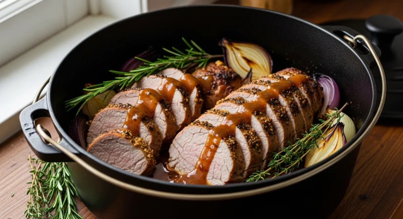 Dutch Oven Pork Tenderloin (Juicy & Flavorful)