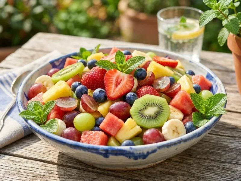 Easy Summer Fruit Salad with Honey Dressing (5-Minute Prep)