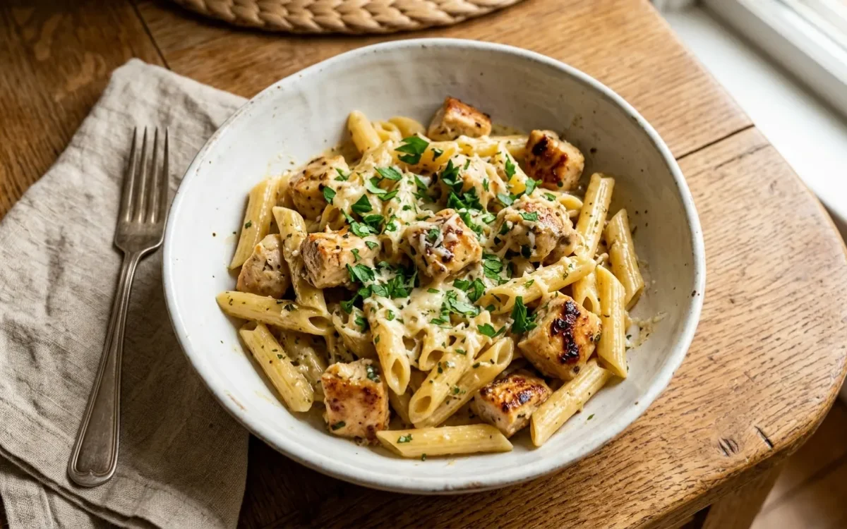 Quick 20 Minute Chicken Pasta Dinner Recipe (Creamy & Easy)