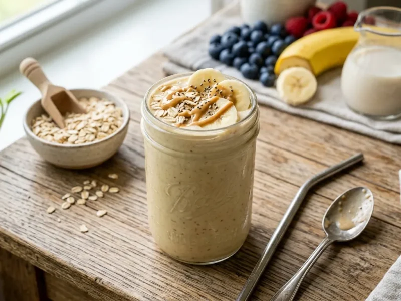 Quick Breakfast Smoothie Without Protein Powder (5-Minute)