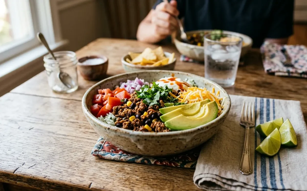 Quick and Easy Ground Beef Taco Bowl Recipe (20-Min Meal)