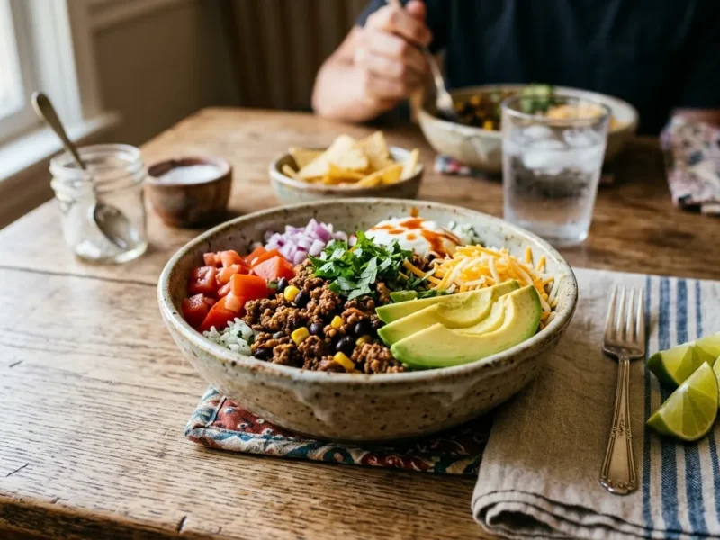 Quick and Easy Ground Beef Taco Bowl Recipe (20-Min Meal)